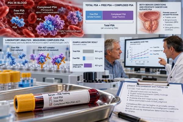 Complexed PSA Test: Prostate Cancer Risk, PSA Interpretation, and Follow-Up Understand what a complexed PSA test measures, what high cPSA can mean, how it differs from total and free PSA, why modern use is limited, and which follow-up tests can clarify prostate cancer risk.