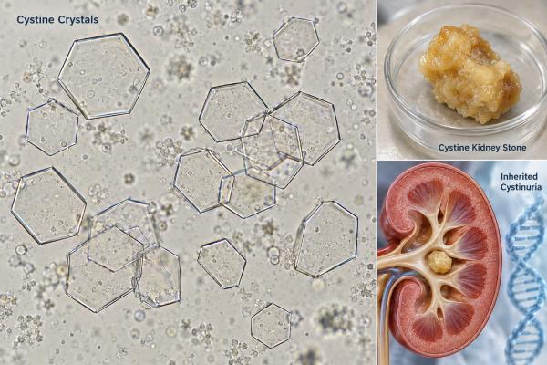 Cystine Crystals in Urine: Cystinuria, Kidney Stones, and Genetic Risk Cystine crystals in urine strongly suggest cystinuria and recurrent stone risk. Learn the genetic cause, testing, pH targets, treatment, and prevention.
