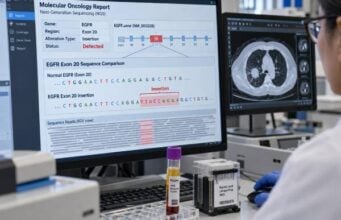 Understand EGFR exon 20 insertion testing in lung cancer, including what a positive or negative result means, tissue and ctDNA methods, limitations, and treatment relevance.