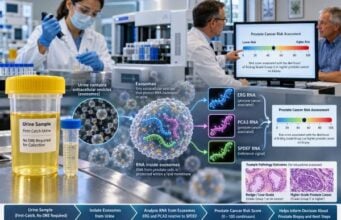 Learn what the ExoDx Prostate urine test measures, how the 15.6 EPI cutoff relates to high-grade prostate cancer risk, and how results guide biopsy decisions.