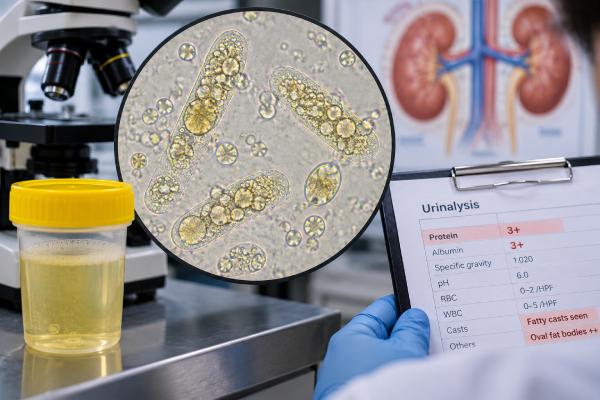 Fatty Casts in Urine: Nephrotic Syndrome, Proteinuria, and Kidney Disease Fatty casts in urine are a sign of lipiduria often linked to nephrotic syndrome and heavy proteinuria. Learn causes, microscopy clues, and follow-up.