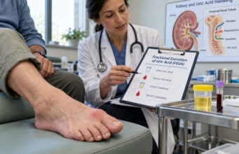 Learn how FEUA measures kidney uric acid handling, what high and low values can mean in gout, hypouricemia and SIAD, and which medications and kidney conditions affect the result.