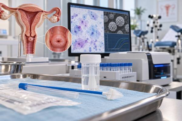 Learn how high-risk HPV testing is used for cervical cancer screening, what positive and negative results mean, which HPV genotypes carry higher risk, and how colposcopy, cytology, and dual stain guide follow-up.