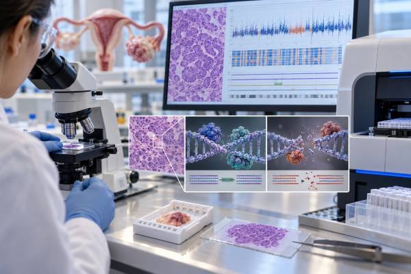 Learn how HRD testing in ovarian cancer evaluates homologous recombination repair, BRCA mutations, genomic scars and instability scores, and how HRD results can influence PARP inhibitor treatment decisions.