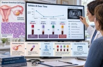 Inhibin B Test for Ovarian Cancer: Granulosa Cell Tumor Marker, Recurrence, and Monitoring Learn how inhibin B is used to detect and monitor ovarian granulosa cell tumors, what high results can mean, how the marker can signal recurrence, and why serial trends and menopausal status matter.