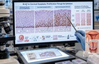 Ki-67 Test for Cervical Dysplasia: Cell Proliferation Marker and CIN Evaluation Learn how Ki-67 staining reflects abnormal cervical cell proliferation, how p16/Ki-67 dual stain helps triage high-risk HPV results, and how Ki-67 relates to CIN1, CIN2, CIN3, colposcopy, and follow-up.