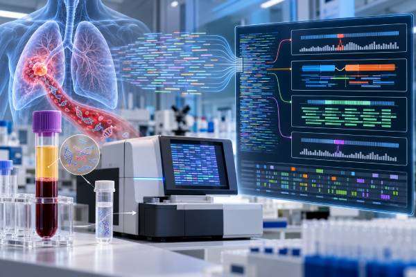 Learn what a lung cancer NGS panel tests, how driver mutations and gene fusions guide NSCLC treatment, how tissue and blood testing differ, and what negative or resistance results mean.