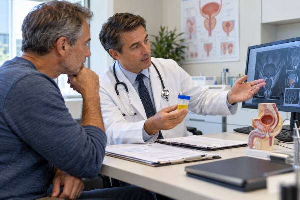 Understand the PCA3 urine test, including post-DRE collection, the historical score cutoff of 25, repeat-biopsy use, PSA follow-up, limitations, and current availability.