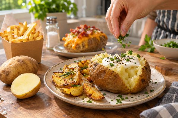 Potatoes and Blood Pressure: Potassium Benefits vs Preparation Mistakes Potatoes provide potassium that can support blood pressure. Learn the best cooking methods, portions, toppings, glucose concerns, and kidney-safety limits.