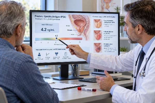 Prostate-Specific Antigen (PSA) Test: Normal Range, High Levels, Screening, and Benign Causes Learn what PSA levels mean, why benign prostate conditions can raise PSA, how age and risk affect screening, and when repeat testing, MRI, or biopsy may be considered.