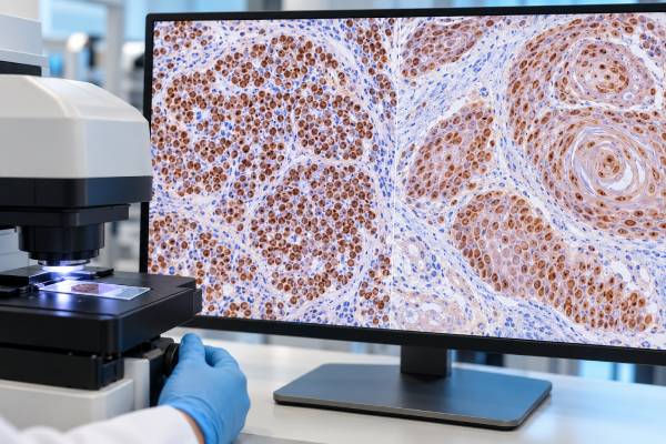 SOX2 IHC Test: Germ Cell Tumor, Squamous Cancer Marker, and Staining Meaning Learn how SOX2 IHC is interpreted in embryonal carcinoma, seminoma differentials, and squamous cancer, including positive staining patterns, panels, and pitfalls.