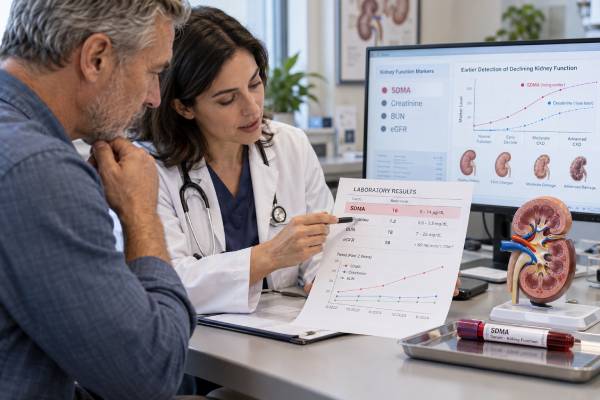 Learn how the SDMA blood test relates to kidney function, what high SDMA can mean, its potential role in early kidney disease, and how it compares with creatinine and eGFR.