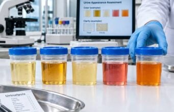 Urine Color Test: Dark, Cloudy, Red, Orange Urine, and What It Means Understand urine color test: dark, cloudy, red, orange urine, and what it means, including what the result measures, common causes, false results, confirmatory testing, and when medical follow-up matters.