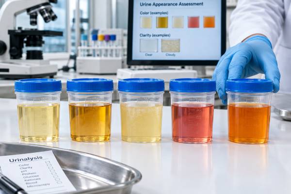 Urine Color Test Dark, Cloudy, Red, Orange Urine, and What It Means Understand urine color test: dark, cloudy, red, orange urine, and what it means, including what the result measures, common causes, false results, confirmatory testing, and when medical follow-up matters.