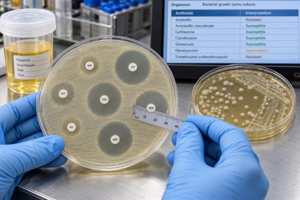 Urine Culture and Sensitivity Test: Antibiotic Susceptibility, Bacteria Type, and Meaning Learn how a urine culture and sensitivity test identifies bacteria, reports colony growth, measures antibiotic susceptibility, and what susceptible, intermediate, and resistant results mean.