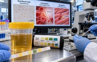 Urine Hemoglobin Test: Positive Result, Blood, Hemolysis, Myoglobin, and Meaning Understand urine hemoglobin test: positive result, blood, hemolysis, myoglobin, and meaning, including what the result measures, common causes, false results, confirmatory testing, and when medical follow-up matters.