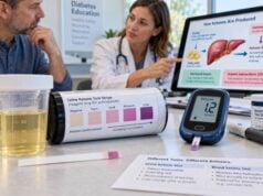 Urine Ketones Test: Positive Ketones, Diabetes, Fasting, Ketoacidosis Risk, and Meaning Understand urine ketones test: positive ketones, diabetes, fasting, ketoacidosis risk, and meaning, including what the result measures, common causes, false results, confirmatory testing, and when medical follow-up matters.