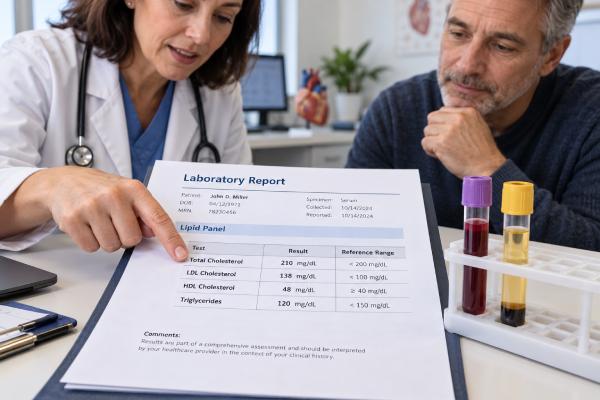 Understand cholesterol in plain language: what LDL, HDL, triglycerides, non-HDL cholesterol, and apoB mean, how they affect heart risk, and how to improve them.