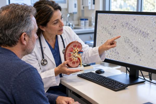 Learn what white blood cell casts in urine mean, why they occur in pyelonephritis and interstitial nephritis, and which tests help identify the cause.