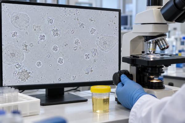 Understand white blood cells in urine, pyuria ranges, UTI and sterile-pyuria causes, how WBCs relate to leukocyte esterase and nitrite, and when follow-up is needed.